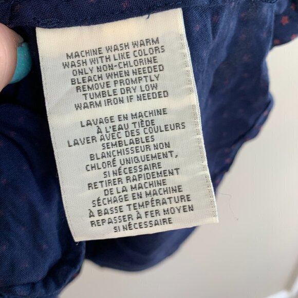 Denim & Supply Ralph Lauren Women's Star Print Navy Blue Babydoll Dress - Picture 7 of 10